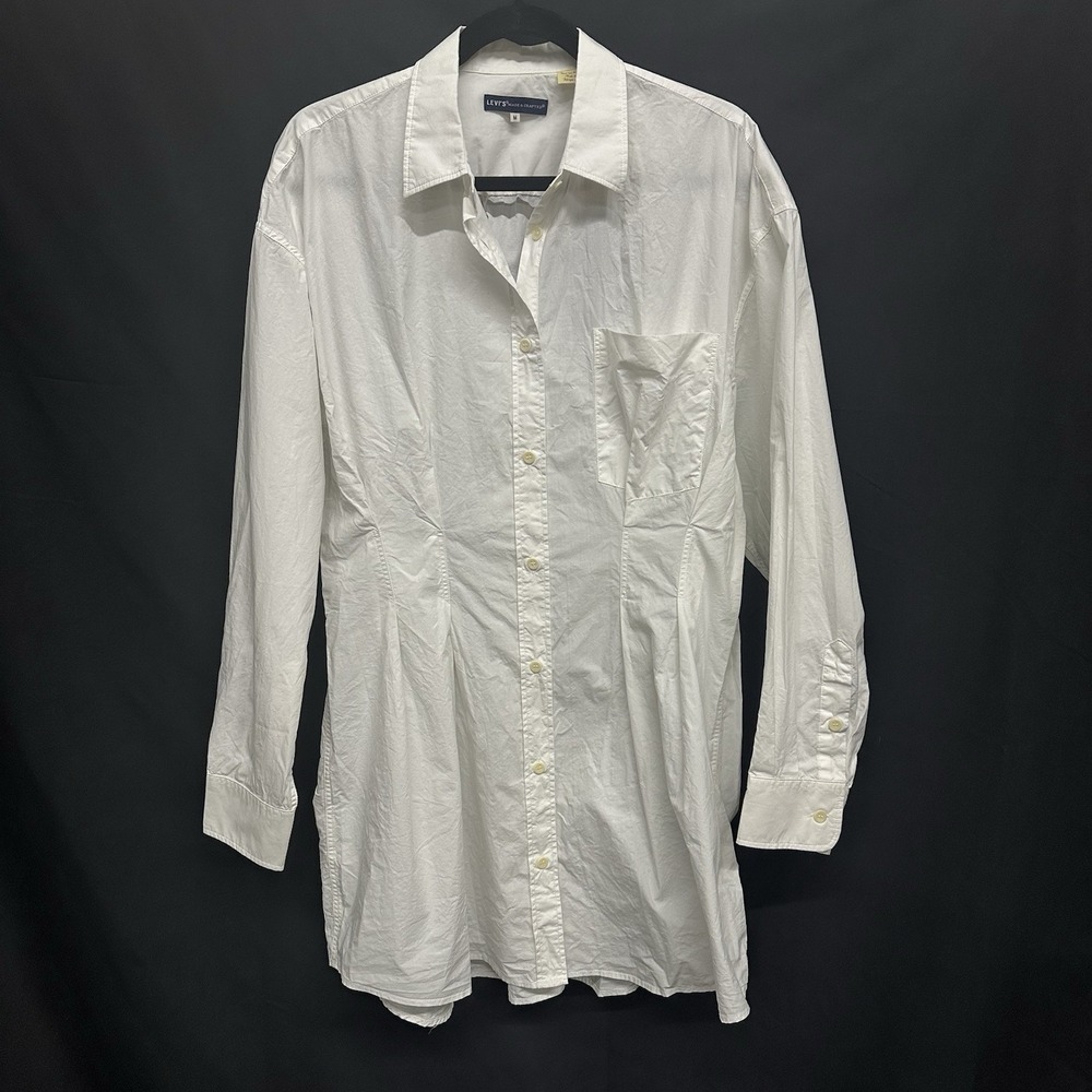 NWT‎ Women's LEVI'S MADE & CRAFTED Dad Shirtdress Minidress Size M 100% Cotton